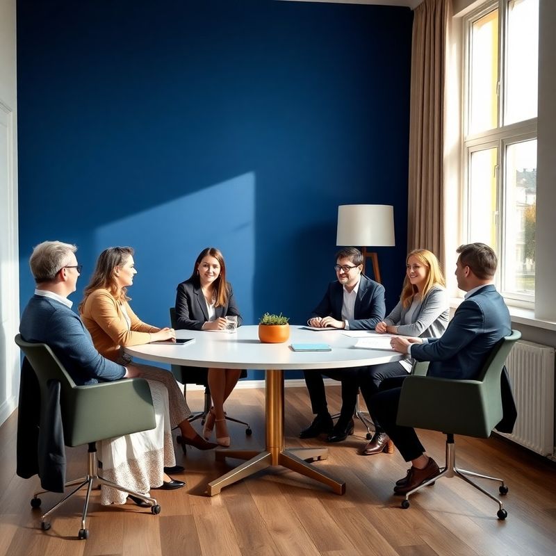 Konzultační tým Studio Plzeň při jednání v minimalistické kanceláři v Olomouci